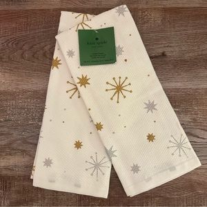 NWT Kate Spade 2PCK Kitchen Towel, Starburst